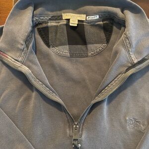 Burberry Men's Zip-Up Sweater in Gray